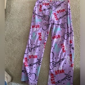 Disney Hannah Montana Miley Cyrus Pop Star Fleece Pajama Pants XS Girls